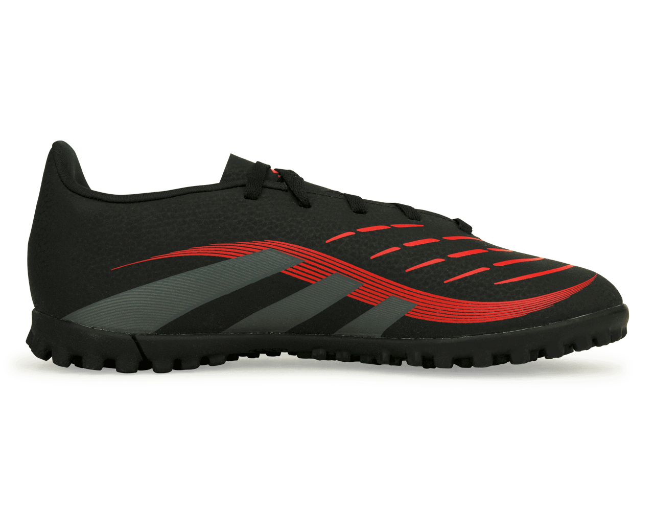 adidas Kid's Predator Club TF Core Black/Grey/Red - Image 2