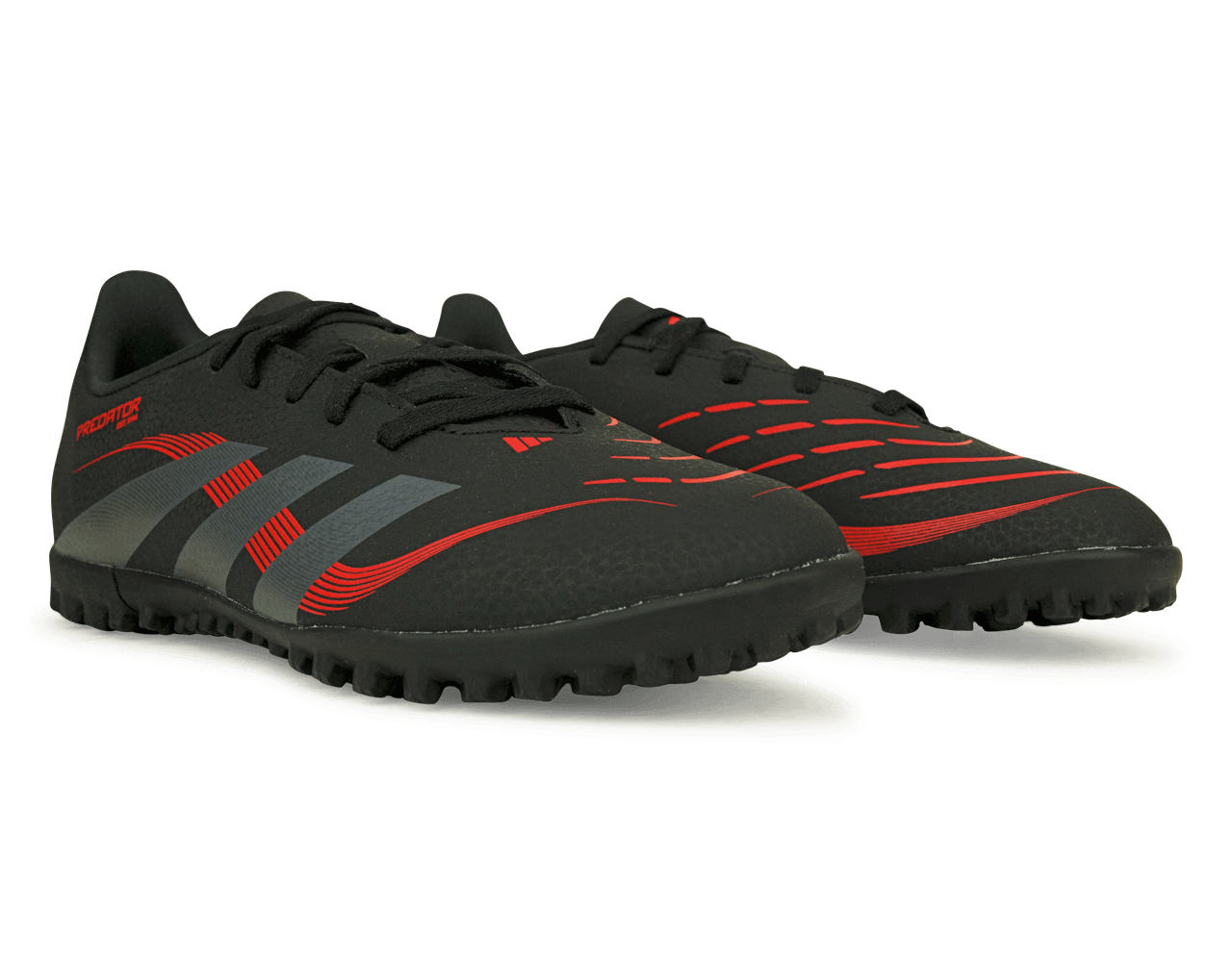 adidas Kid's Predator Club TF Core Black/Grey/Red - Image 3