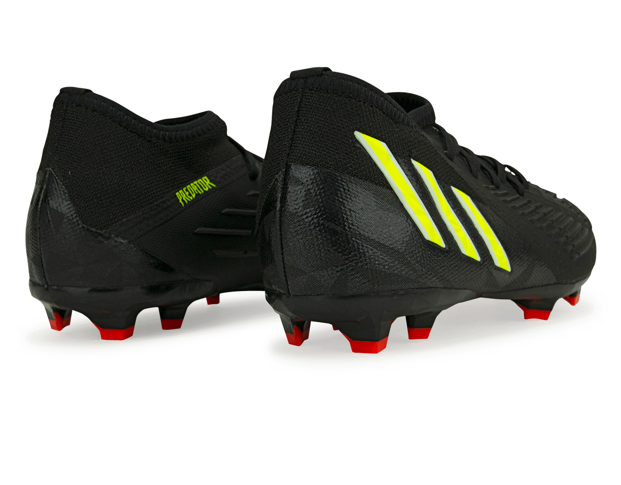 adidas Kids Predator Edge.1 FG Black/Solar Yellow - Image 4