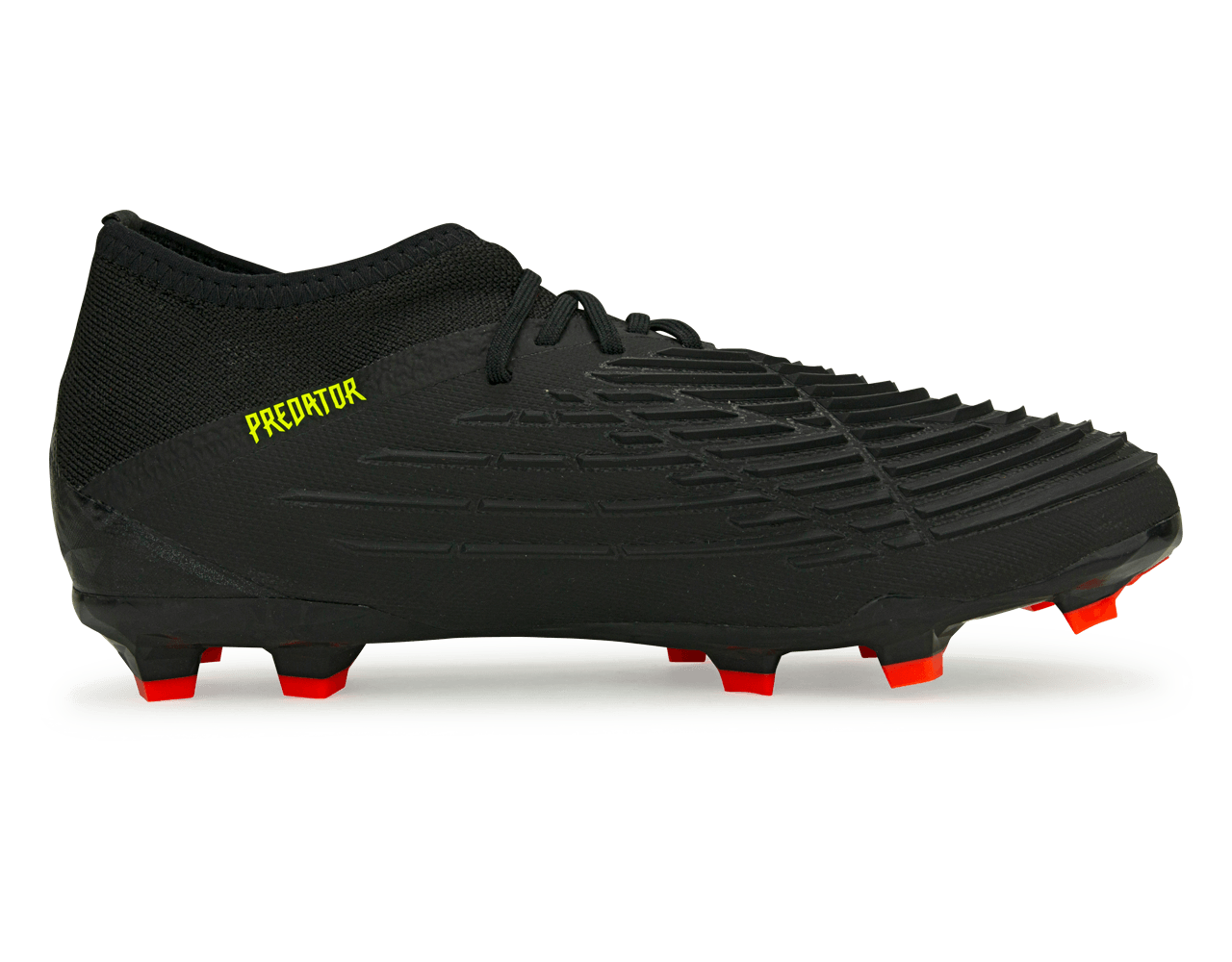 adidas Kids Predator Edge.1 FG Black/Solar Yellow - Image 2