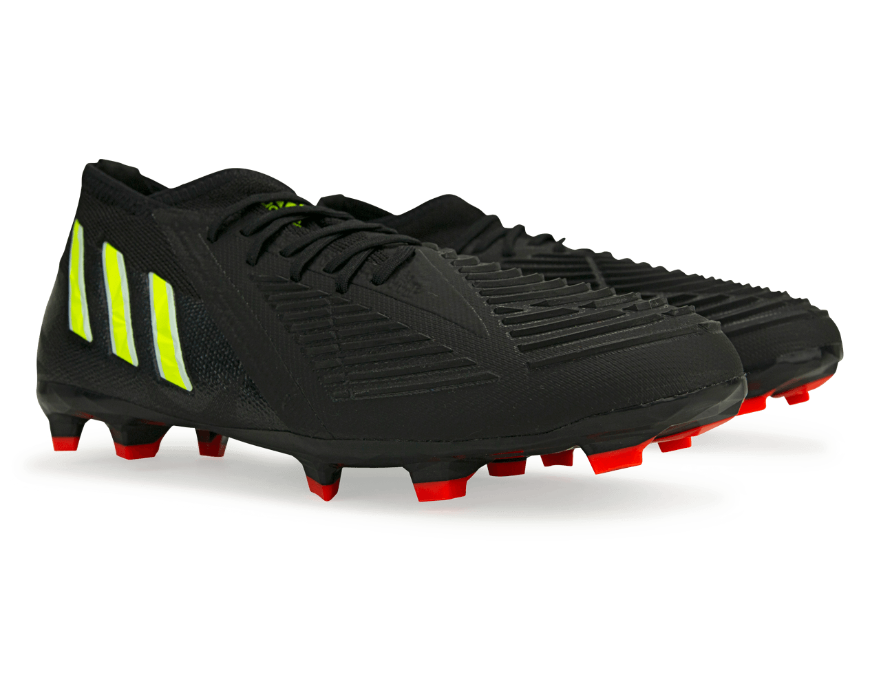 adidas Kids Predator Edge.1 FG Black/Solar Yellow - Image 3