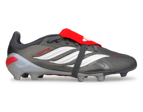 adidas Kids Predator Elite Foldover Tongue FG Iron Metallic/Red