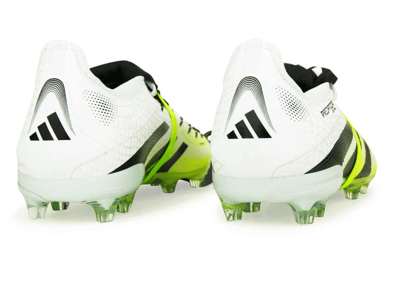 adidas Kids Predator Elite Foldover Tongue FG White/Black/Green - Image 3
