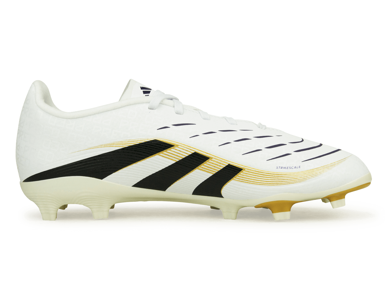 adidas Kids Predator League FG/MG White/Black/Gold - Image 2