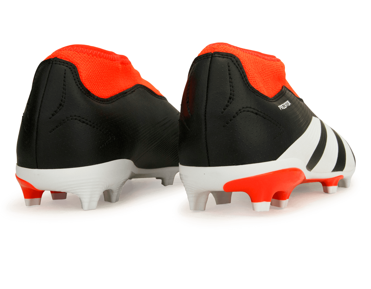 adidas Kids Predator League Laceless FG Core Black/Solar Red - Image 4