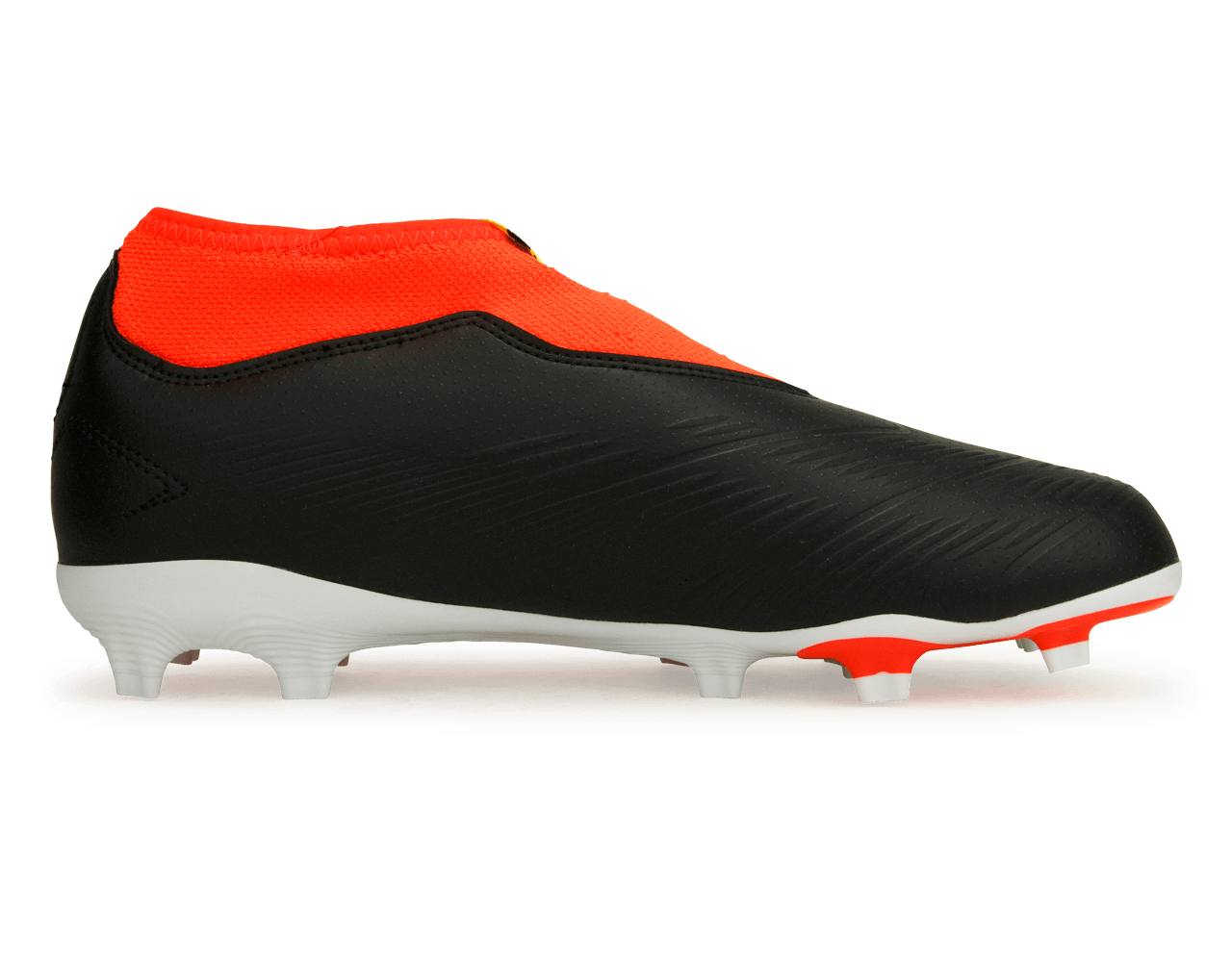 adidas Kids Predator League Laceless FG Core Black/Solar Red - Image 2