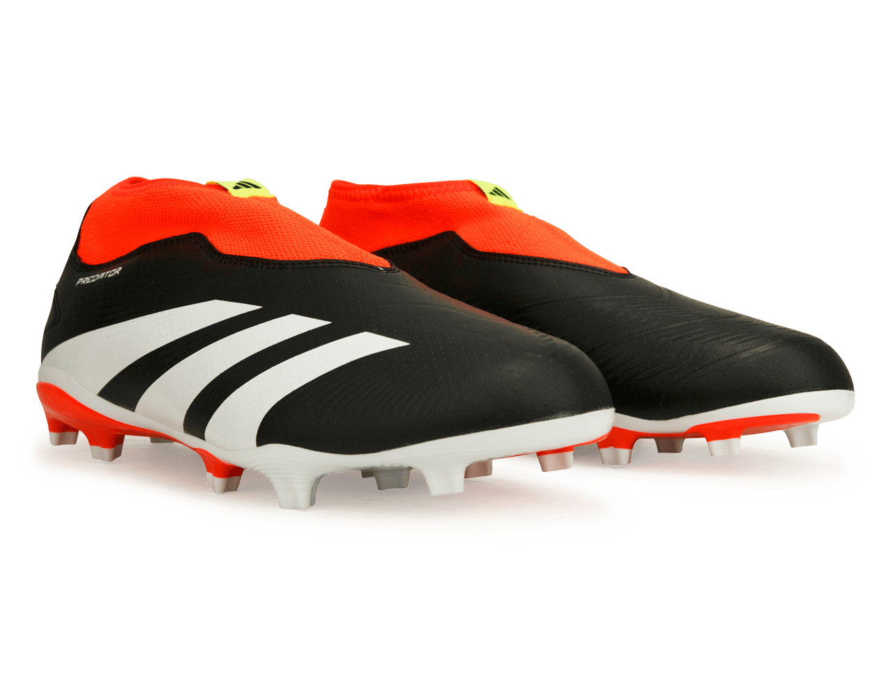 adidas Kids Predator League Laceless FG Core Black/Solar Red - Image 3
