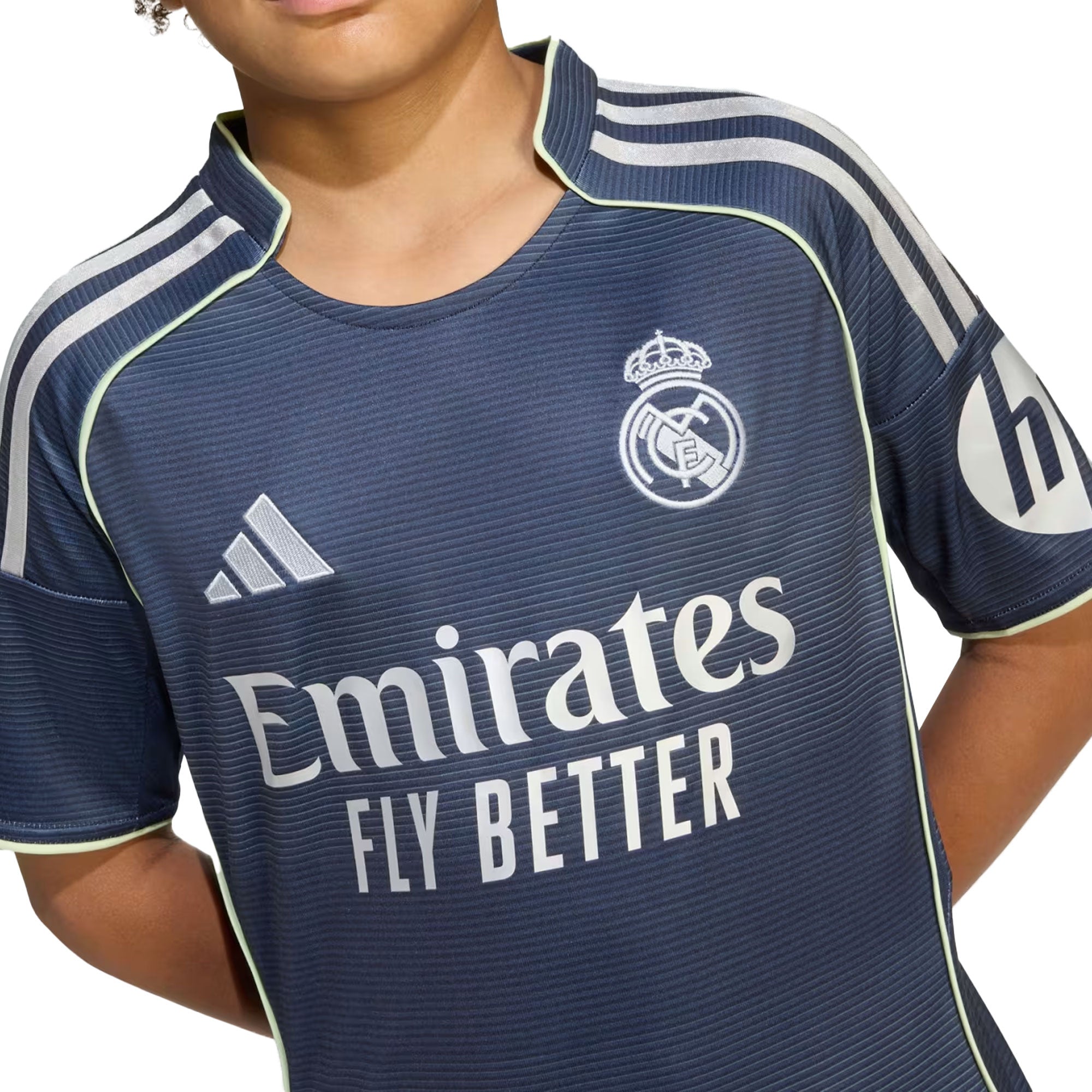adidas Kids Real Madrid 2025/26 Away Jersey w/ Mbappe #10 Printing - Image 4
