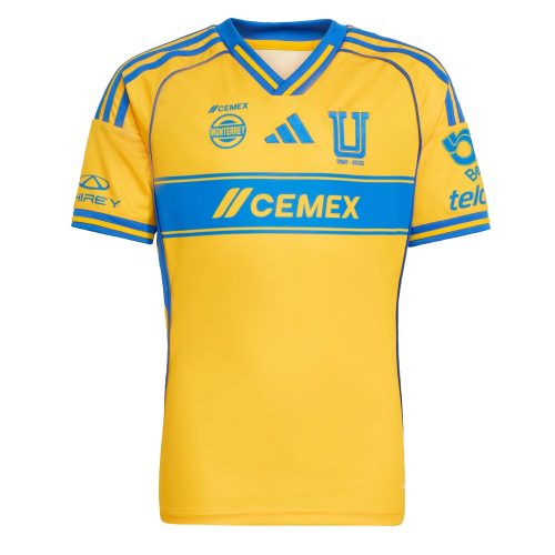 adidas Kids Tigres UANL 2025/26 Home Jersey Gold/Black