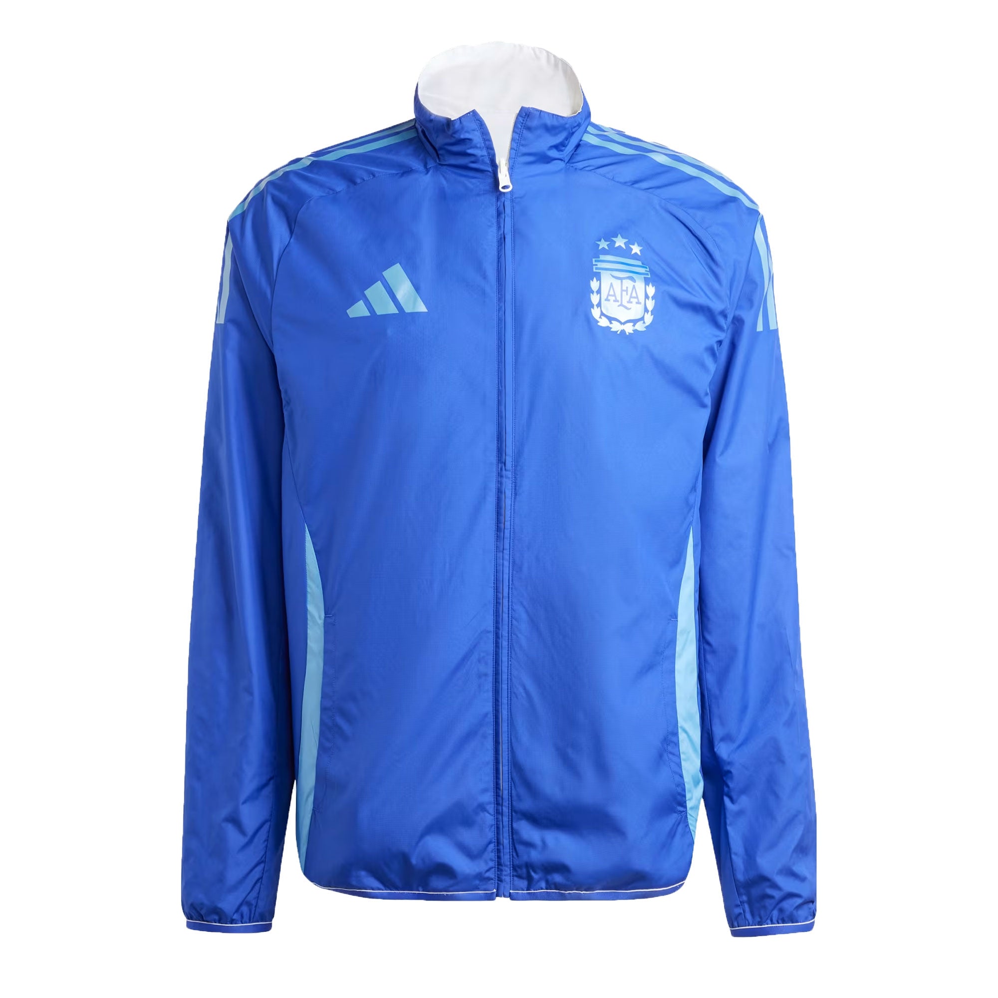 adidas Men's Argentina 2024/25 Anthem Jacket White/Sky Blue - Image 2