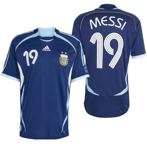 adidas Men's Argentina Away Jersey 2006 Messi Dark Blue