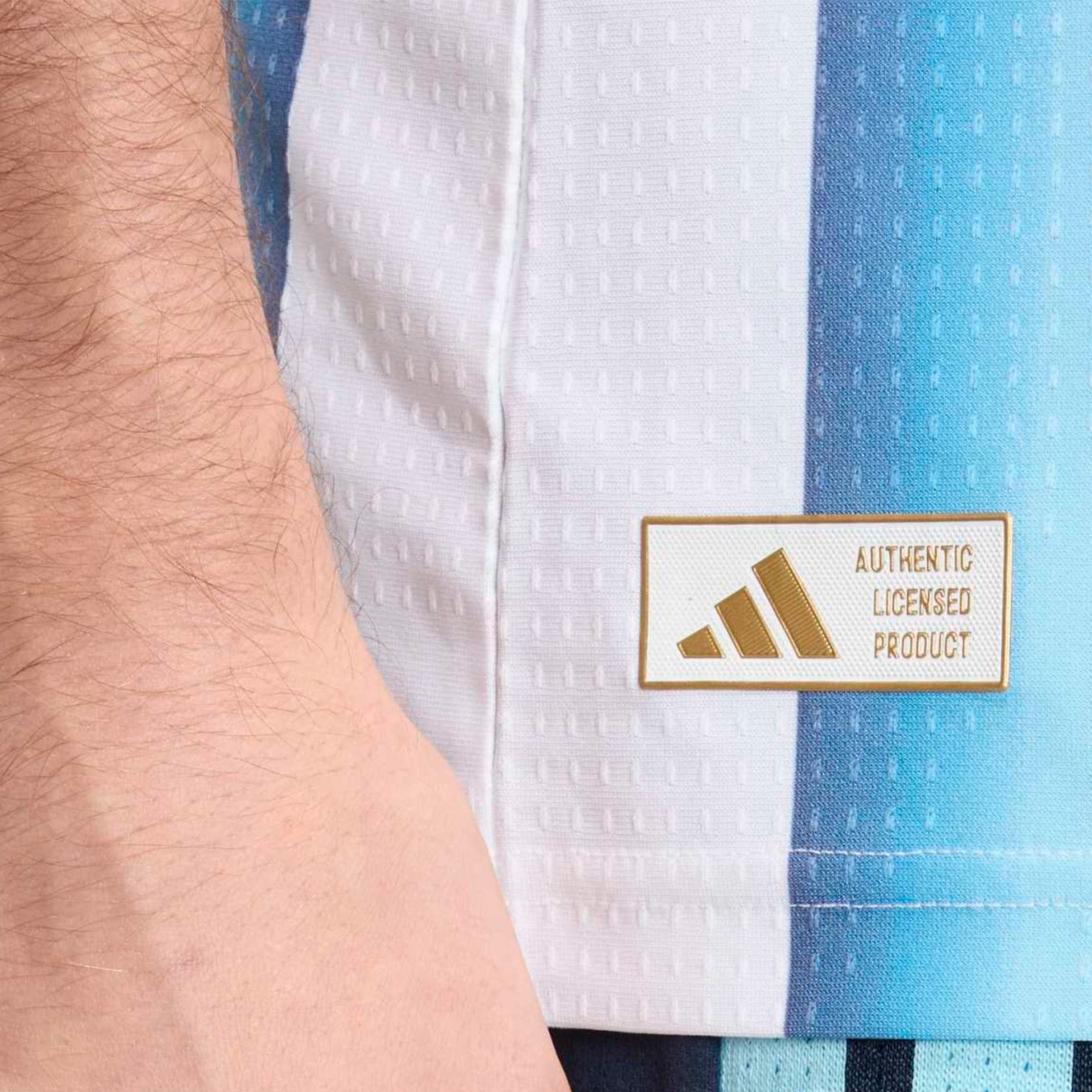 adidas Men's Argentina World Cup 2026 Authentic Home Jersey White/Sky Blue - Image 3