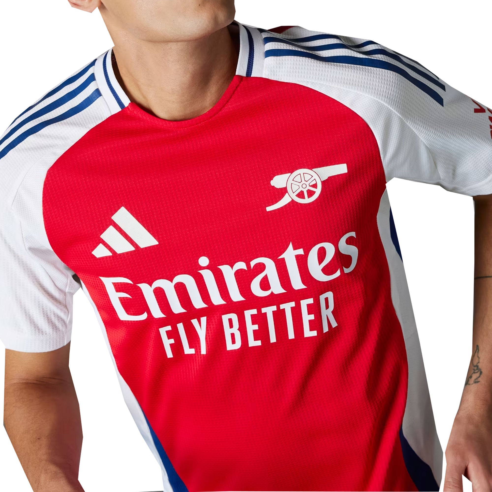 adidas Men's Arsenal 2024/25 Authentic Home Jersey Better Scarlet/White - Image 3