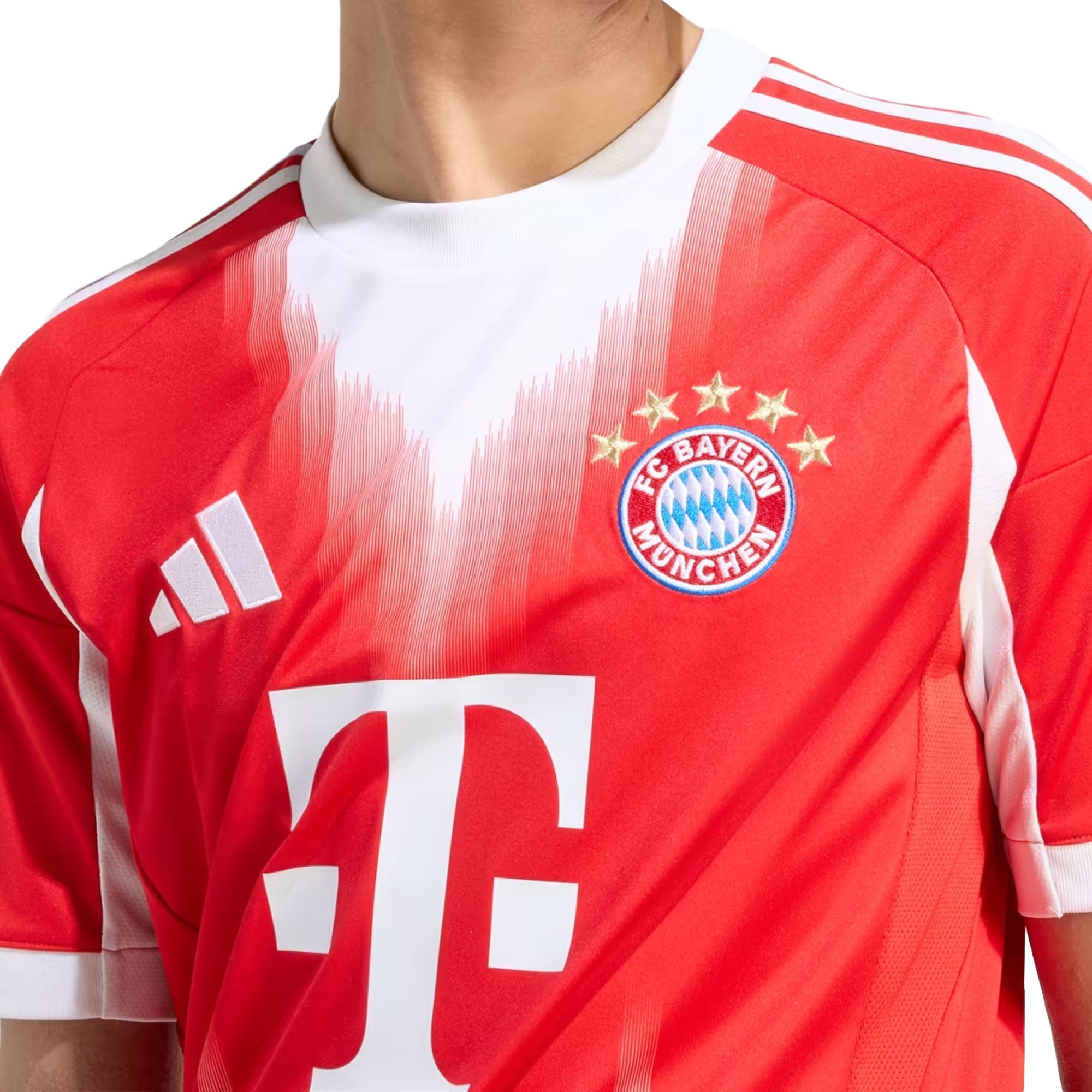 adidas Men's Bayern Munich 2025/26 Home Jersey Red/White - Image 3