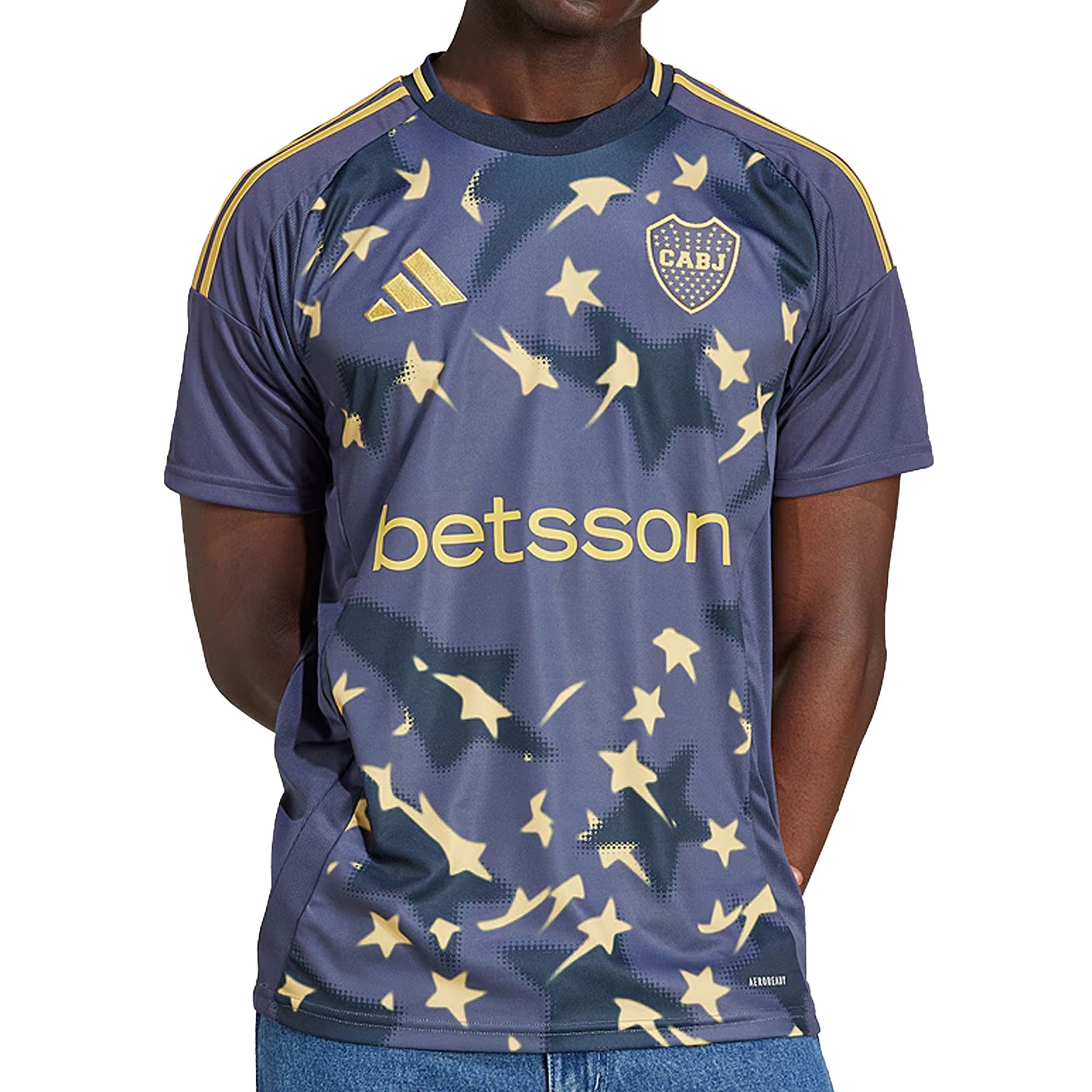 adidas Men's Boca Juniors 2025/26 Third Jersey Shadow Navy/Pyrite