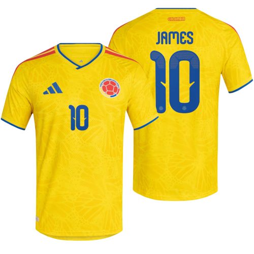 adidas Men's Colombia World Cup 2026 Authentic Home Jersey w/ James #10 Printing