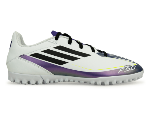 adidas Men's F50 Club Messi TF White/Black/Purple