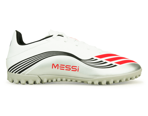 adidas Men's F50 Club Messi TF White/Red/Silver