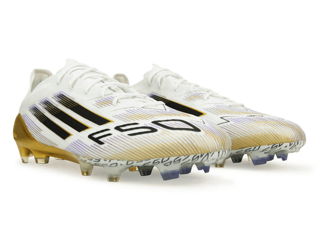 adidas Men's F50 Elite FG White/Black/Gold - Image 3