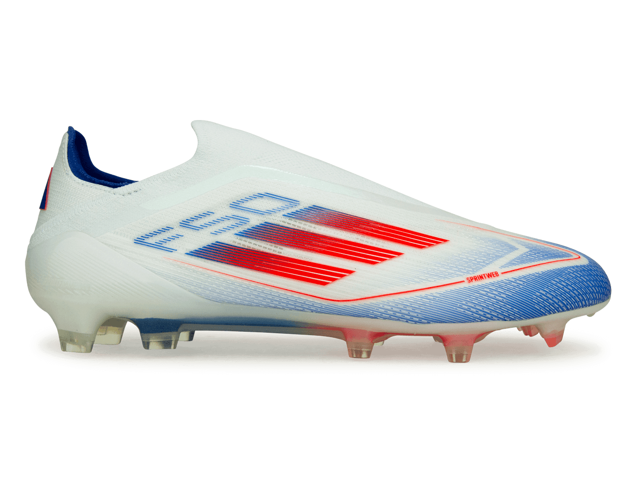adidas Men's F50 Elite Laceless FG White/Lucid Blue