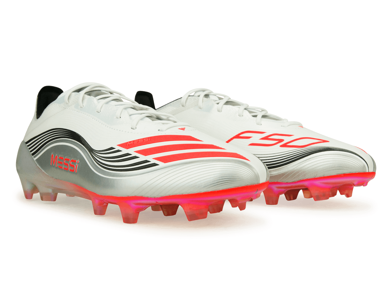 adidas Men's F50 Elite Messi FG White/Red/Silver - Image 3