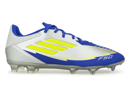 adidas Men's F50 League Messi FG/MG Silver/Volt/Blue