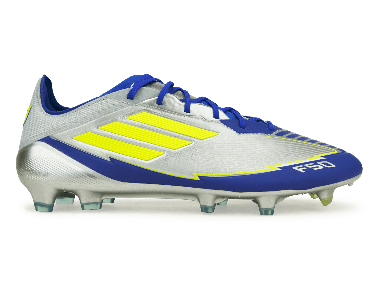 adidas Men's F50 Elite Messi FG Silver/Volt/Blue