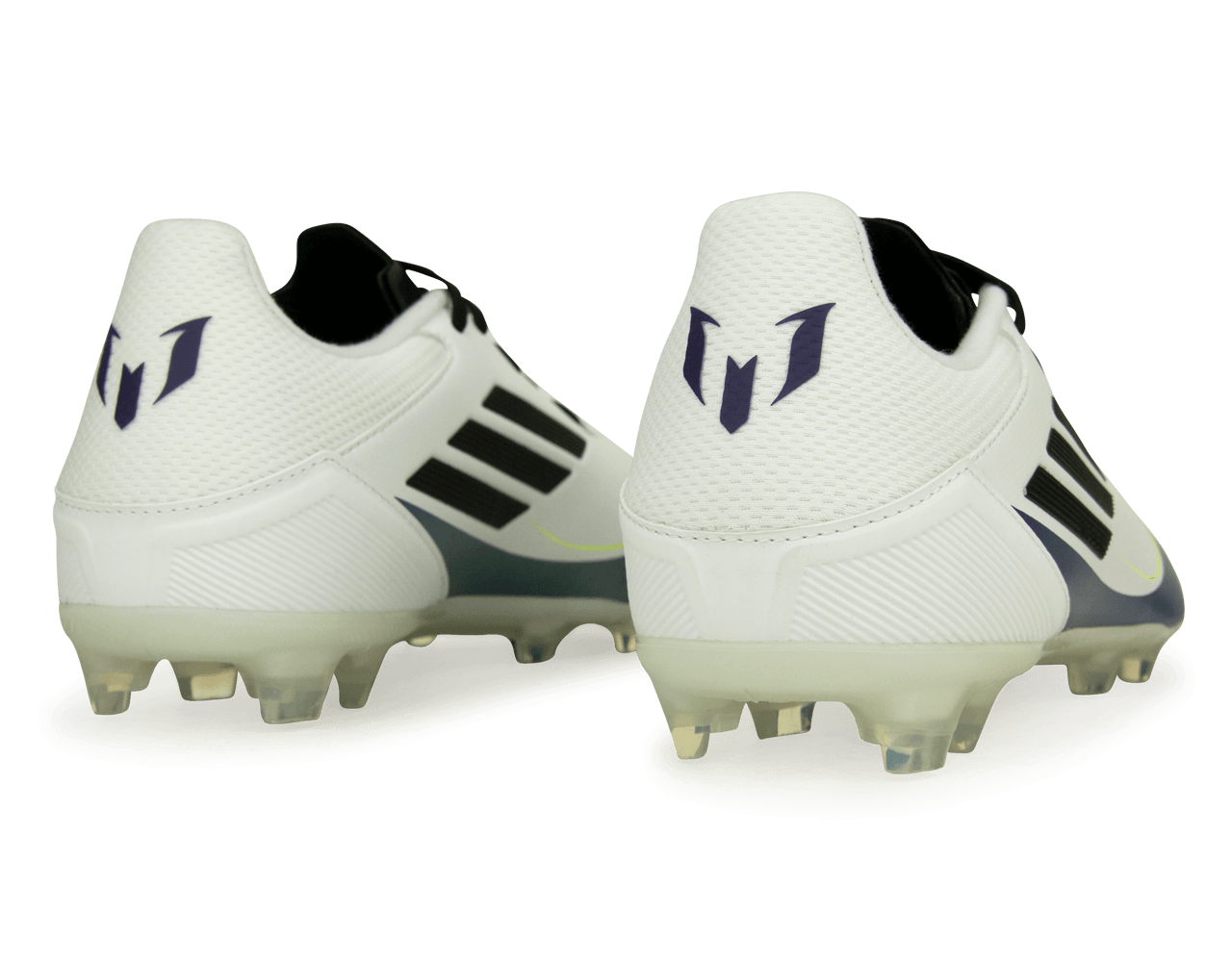 adidas Men's F50 League Messi FG/MG White/Black/Purple - Image 4