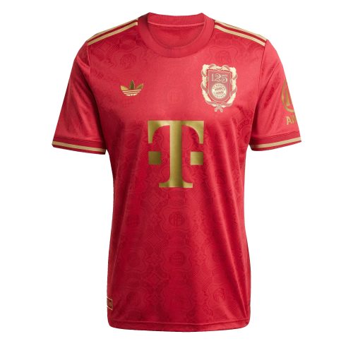 adidas Men's FC Bayern Munich 2025 125th-Year Anniversary Jersey Maroon/Gold