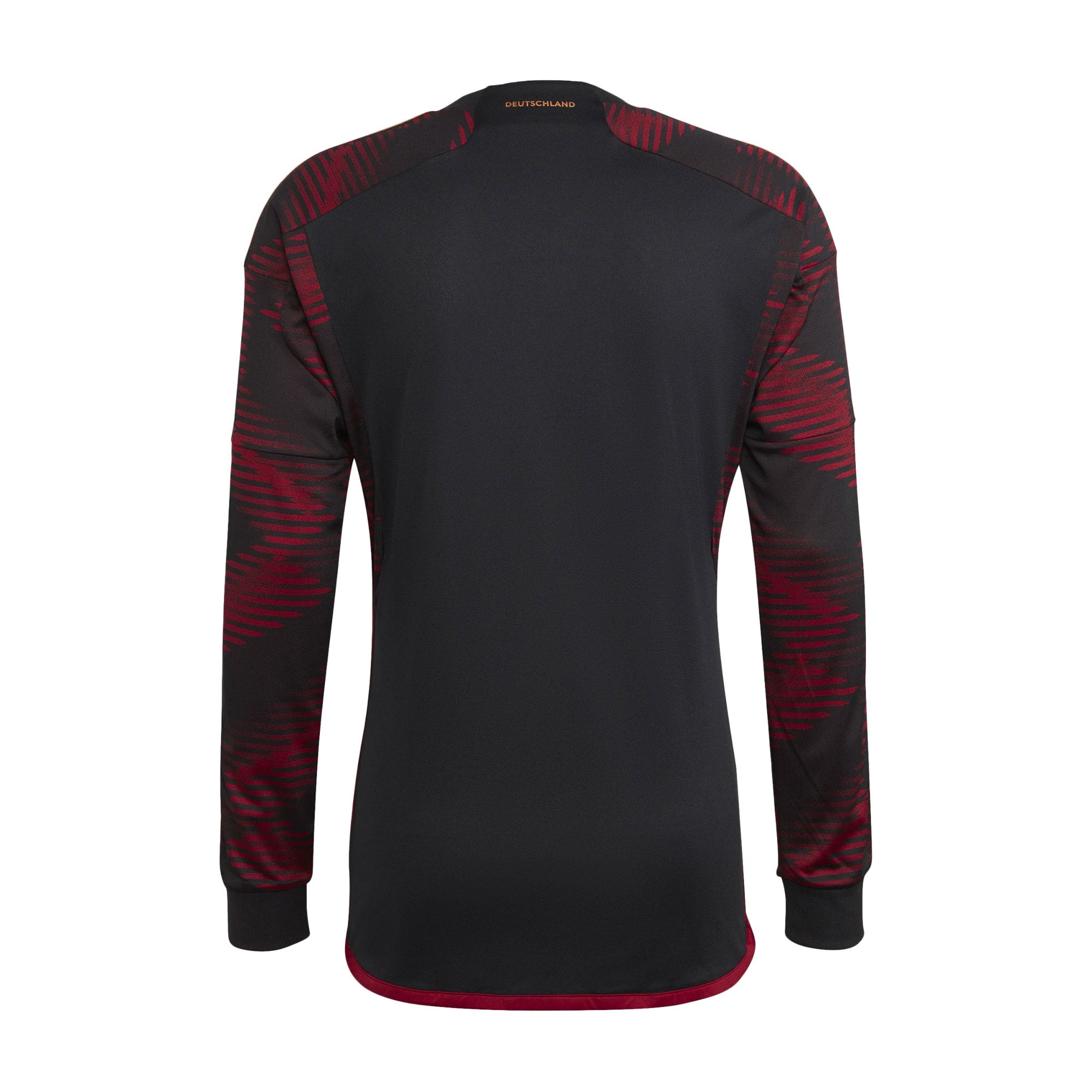 adidas Men's Germany 2022/23 Away Long Sleeve Jersey Black - Image 2