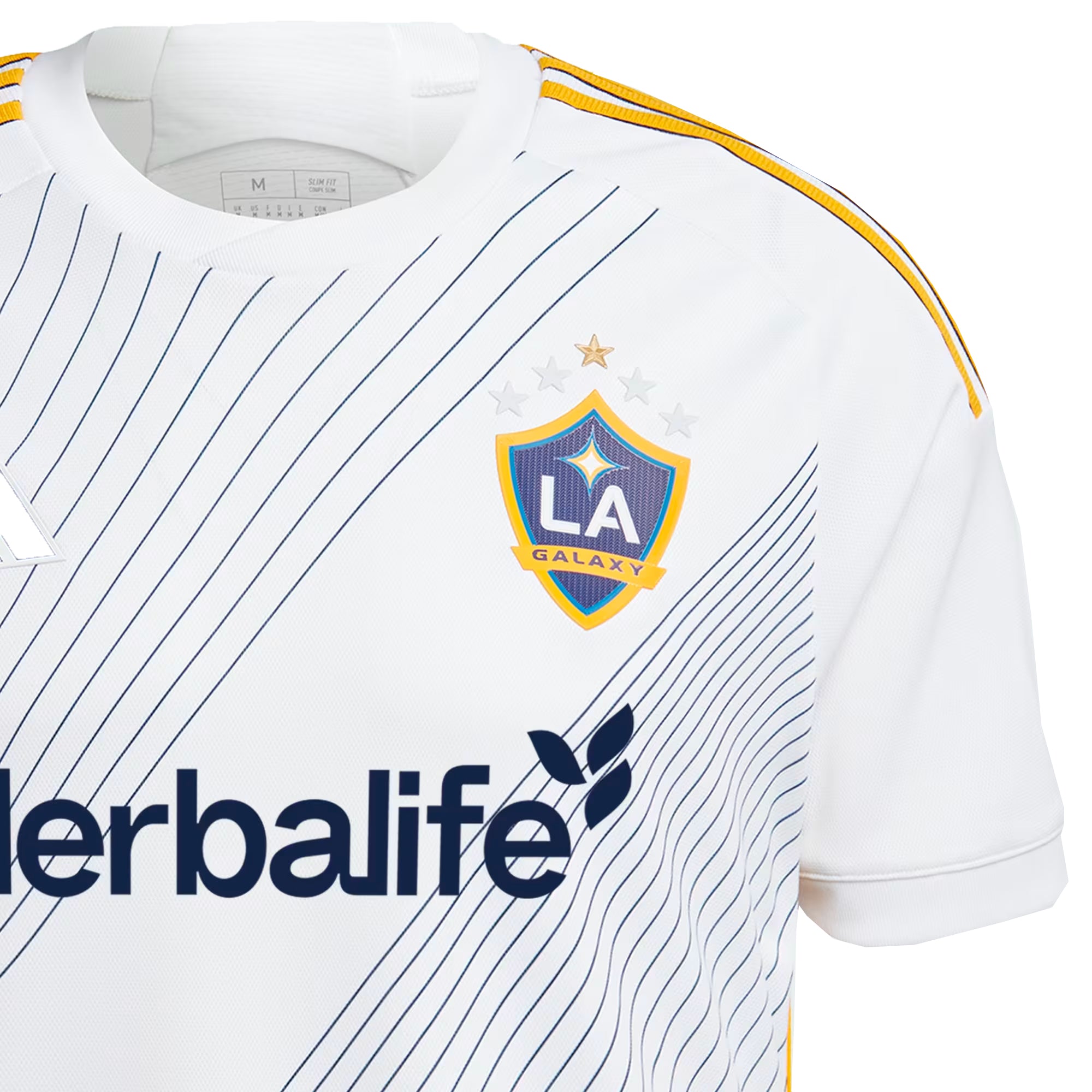 adidas Men's LA Galaxy 2024/25 Authentic Home Jersey White/Blue - Image 3