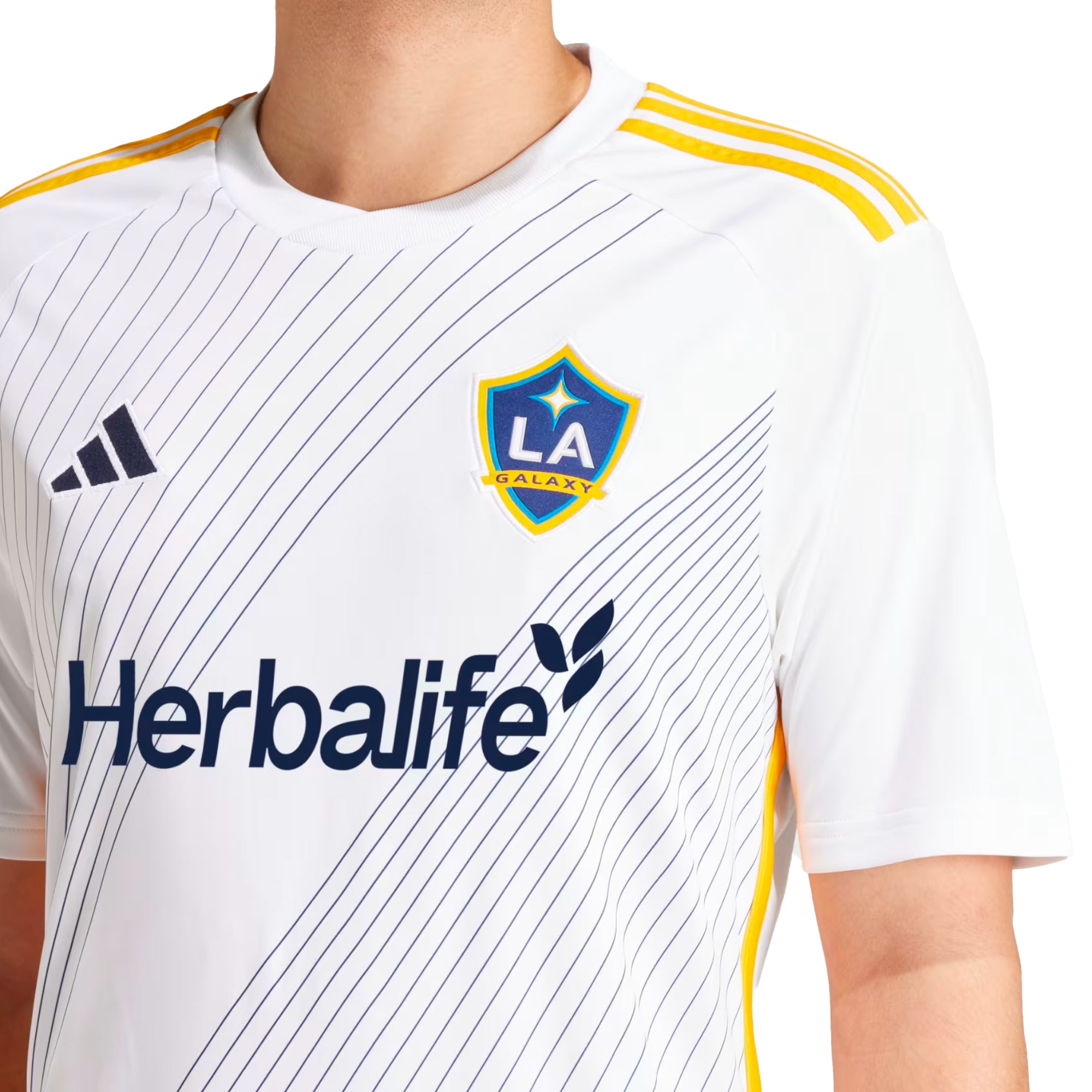 adidas Men's LA Galaxy 2024/25 Home Jersey White/Blue - Image 4