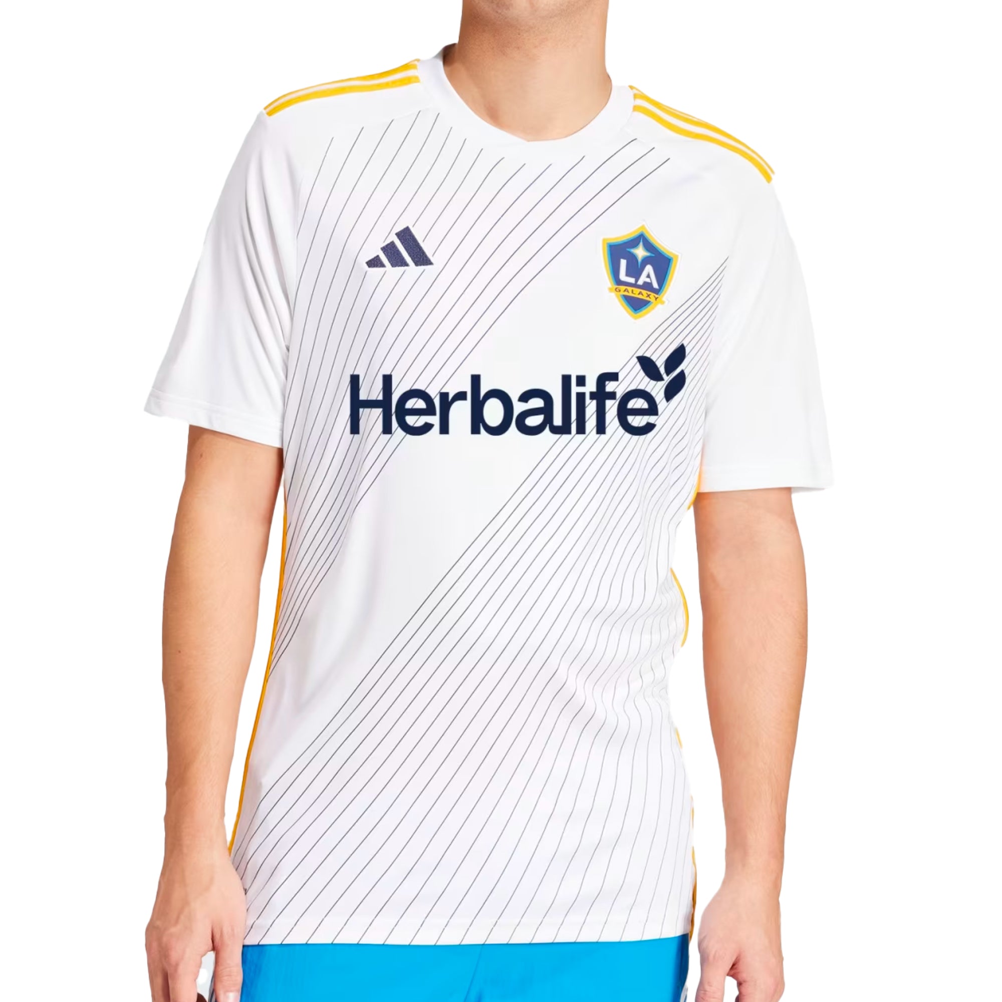 adidas Men's LA Galaxy 2024/25 Home Jersey White/Blue - Image 2