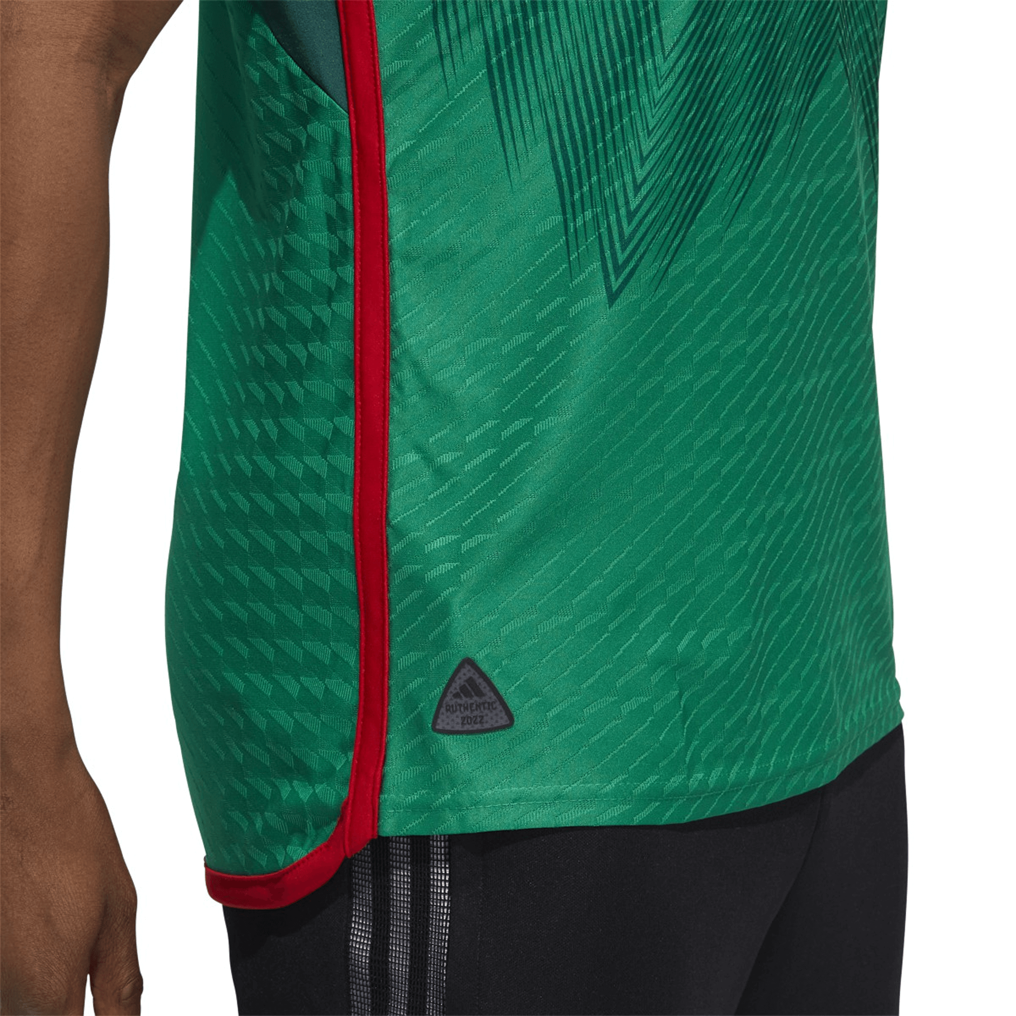 adidas Men's Mexico 2022 Authentic Home Jersey Vivid Green/Green - Image 5
