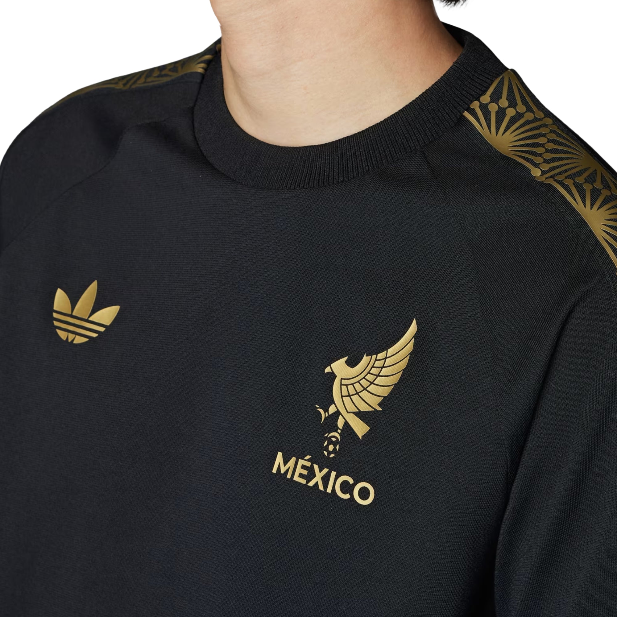 adidas Men's Mexico Gold 2025/26 Tee Black/Gold - Image 3