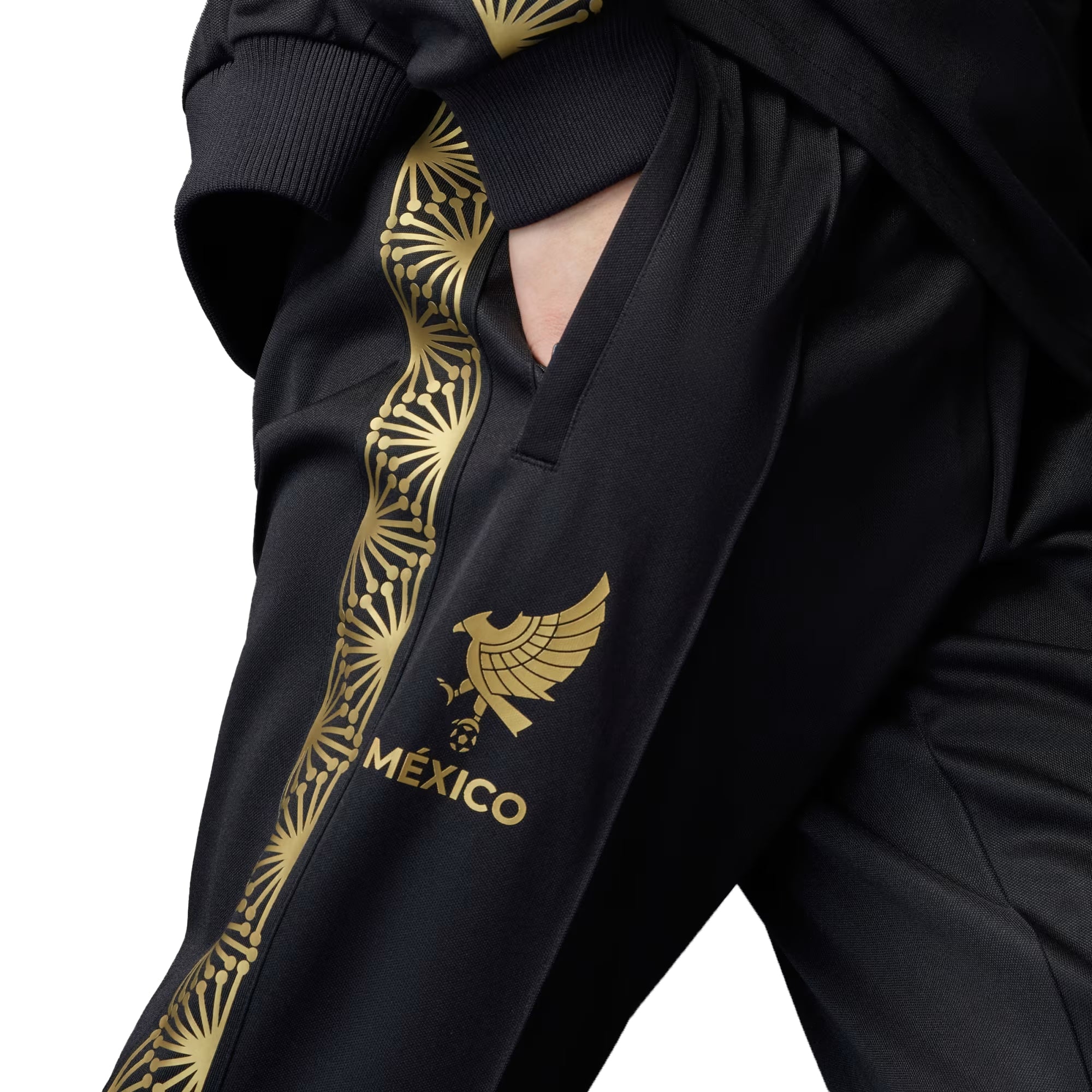 adidas Men's Mexico Gold 2025/26 Track Pants Black/Gold - Image 3