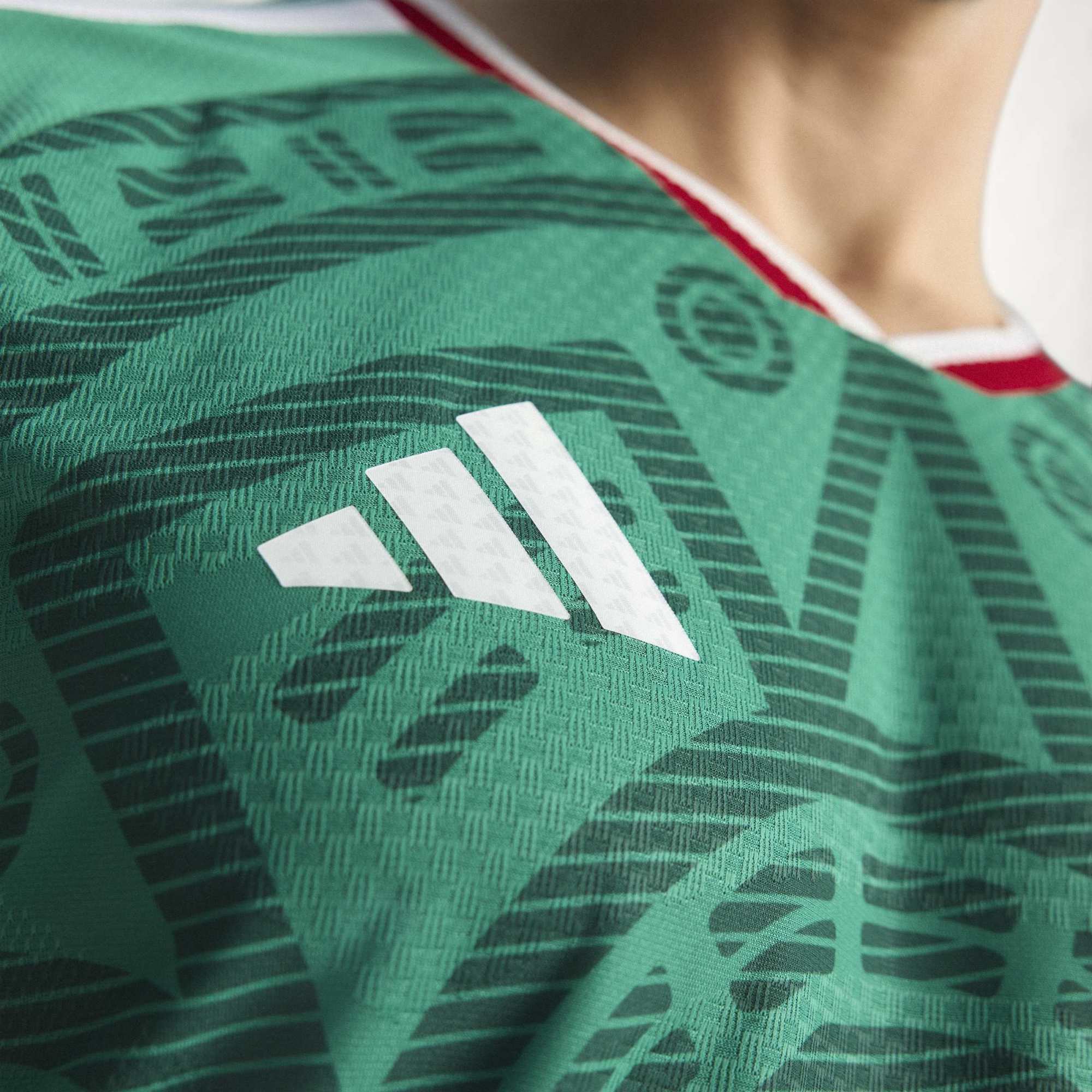 adidas Men's Mexico World Cup 2026 Authentic Home Long Sleeve Jersey Green - Image 4