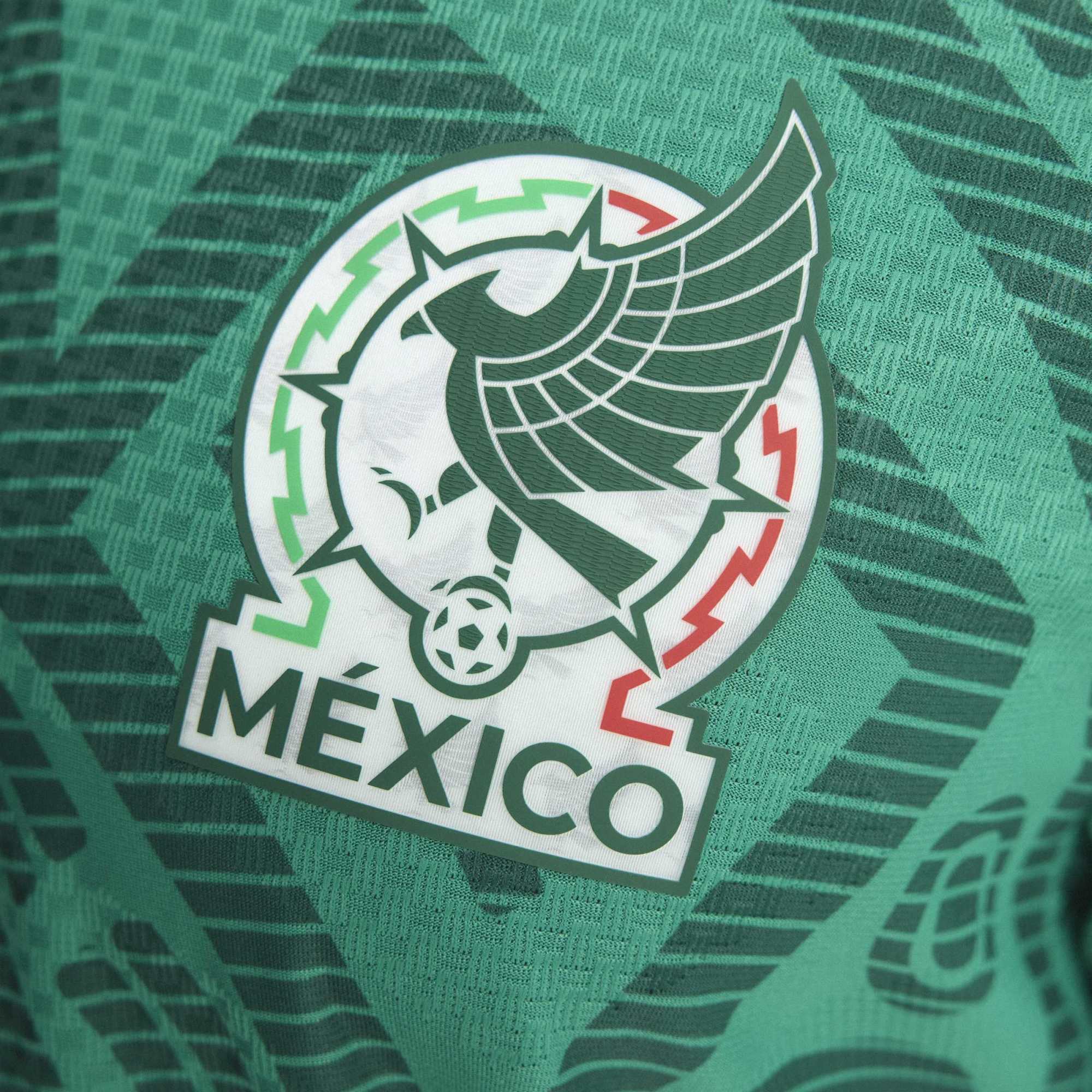 adidas Men's Mexico World Cup 2026 Authentic Home Long Sleeve Jersey Green - Image 3