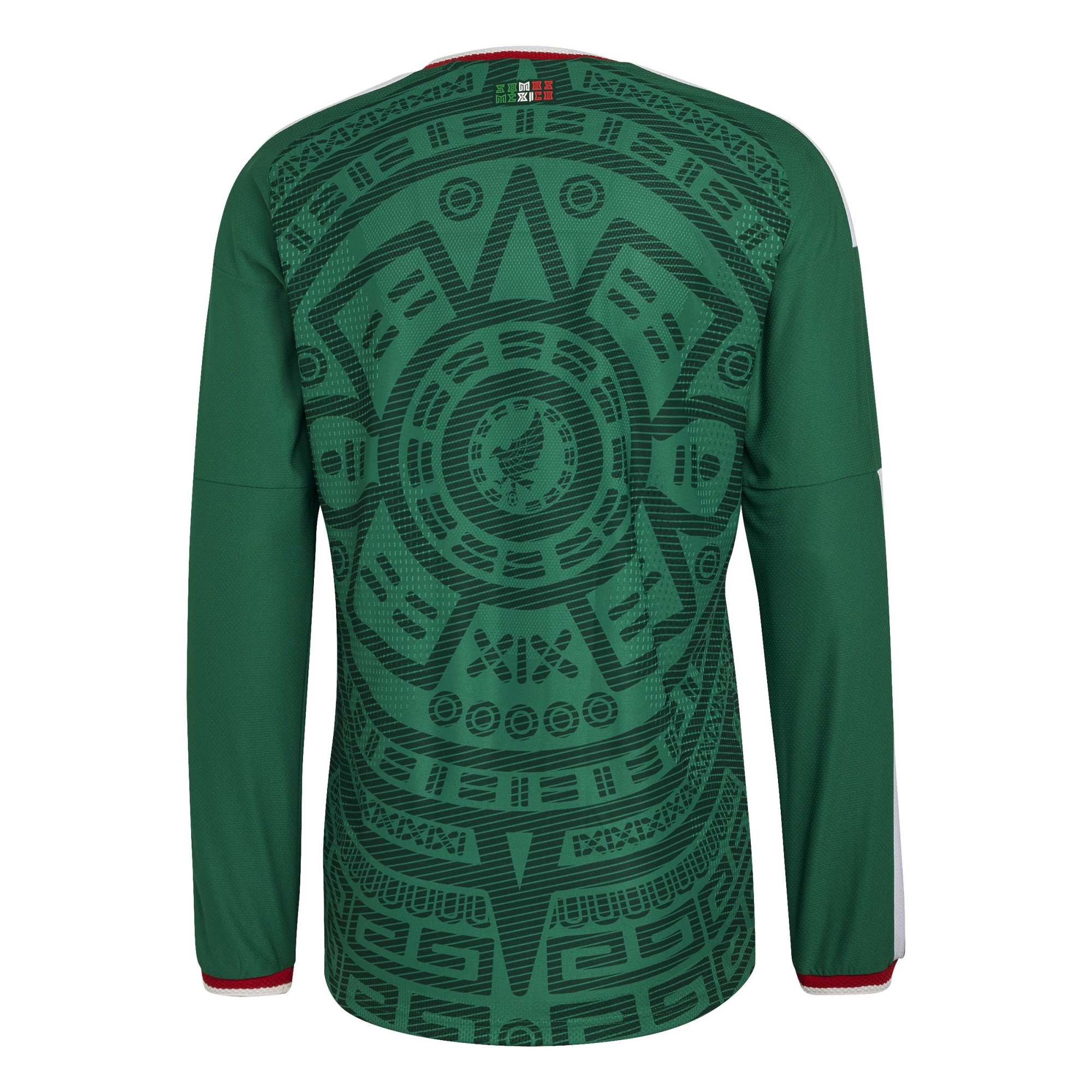 adidas Men's Mexico World Cup 2026 Authentic Home Long Sleeve Jersey Green - Image 2