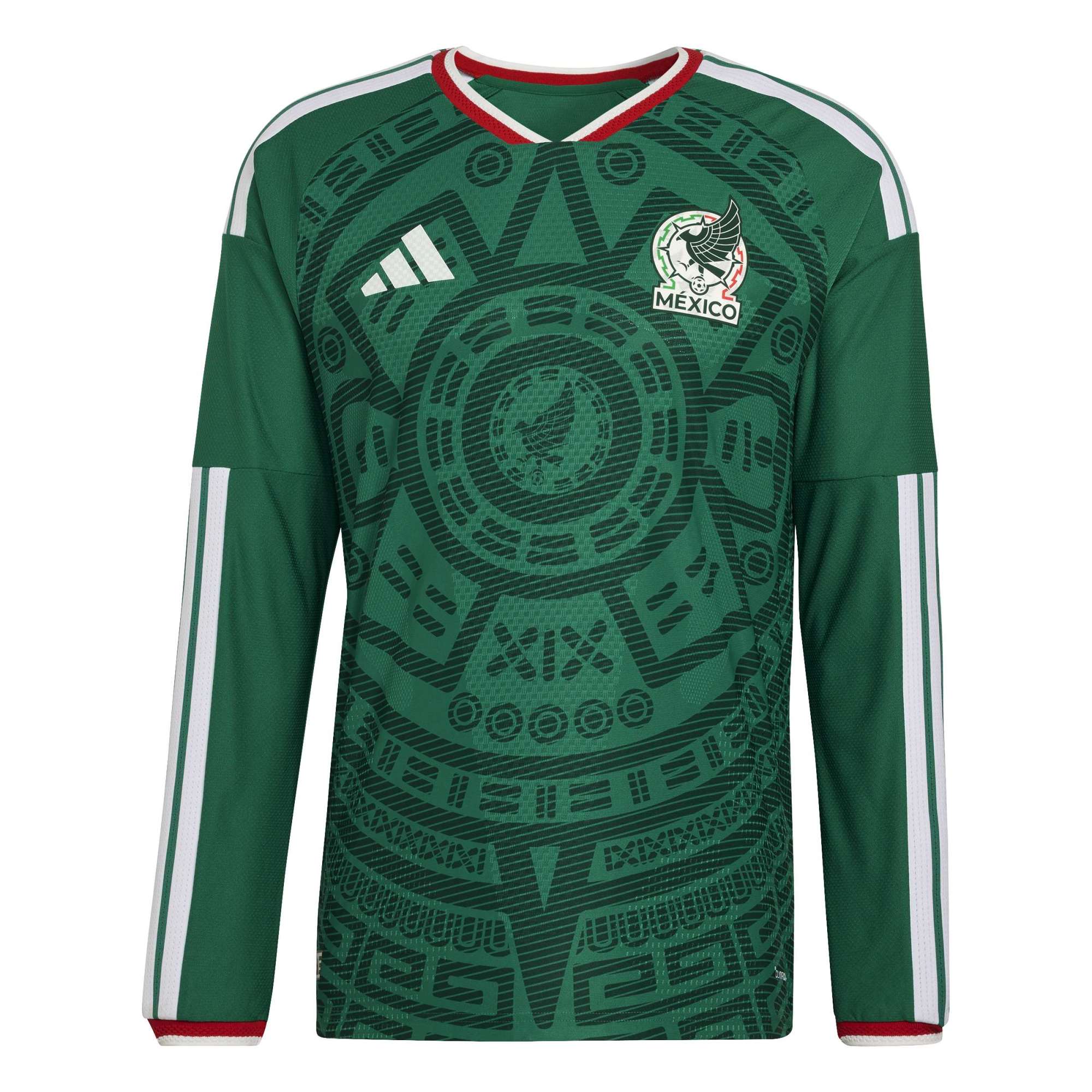 adidas Men's Mexico World Cup 2026 Authentic Home Long Sleeve Jersey Green