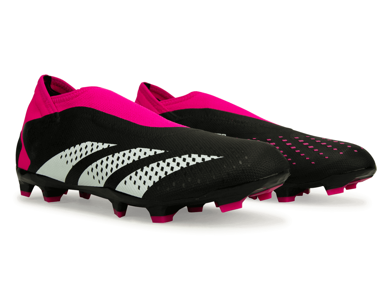adidas Men's Predator Accuracy.3 Laceless FG Black/Pink - Image 3