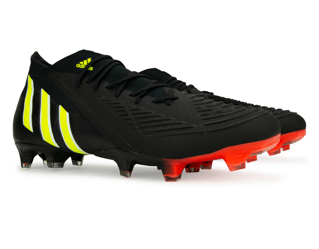 adidas Men's Predator Edge.1 FG Black/Sollar Yellow/White - Image 3