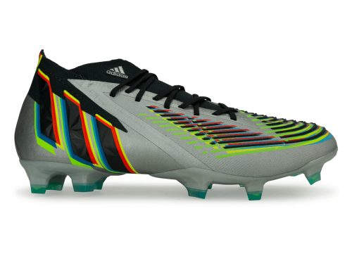adidas Men's Predator Edge.1 FG Silver Metallic/ Solar Green