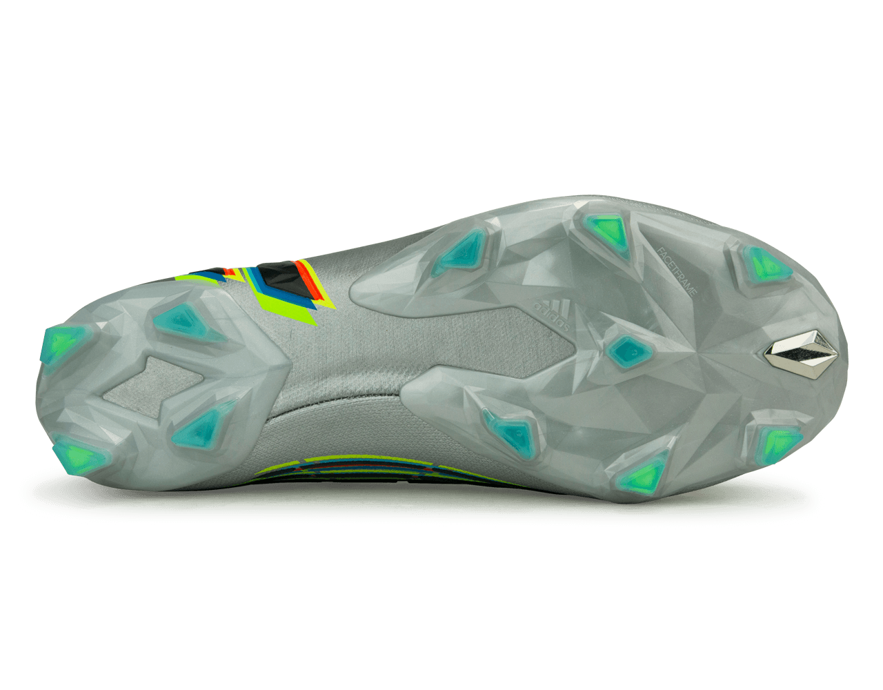 adidas Men's Predator Edge.1 FG Silver Metallic/ Solar Green - Image 5