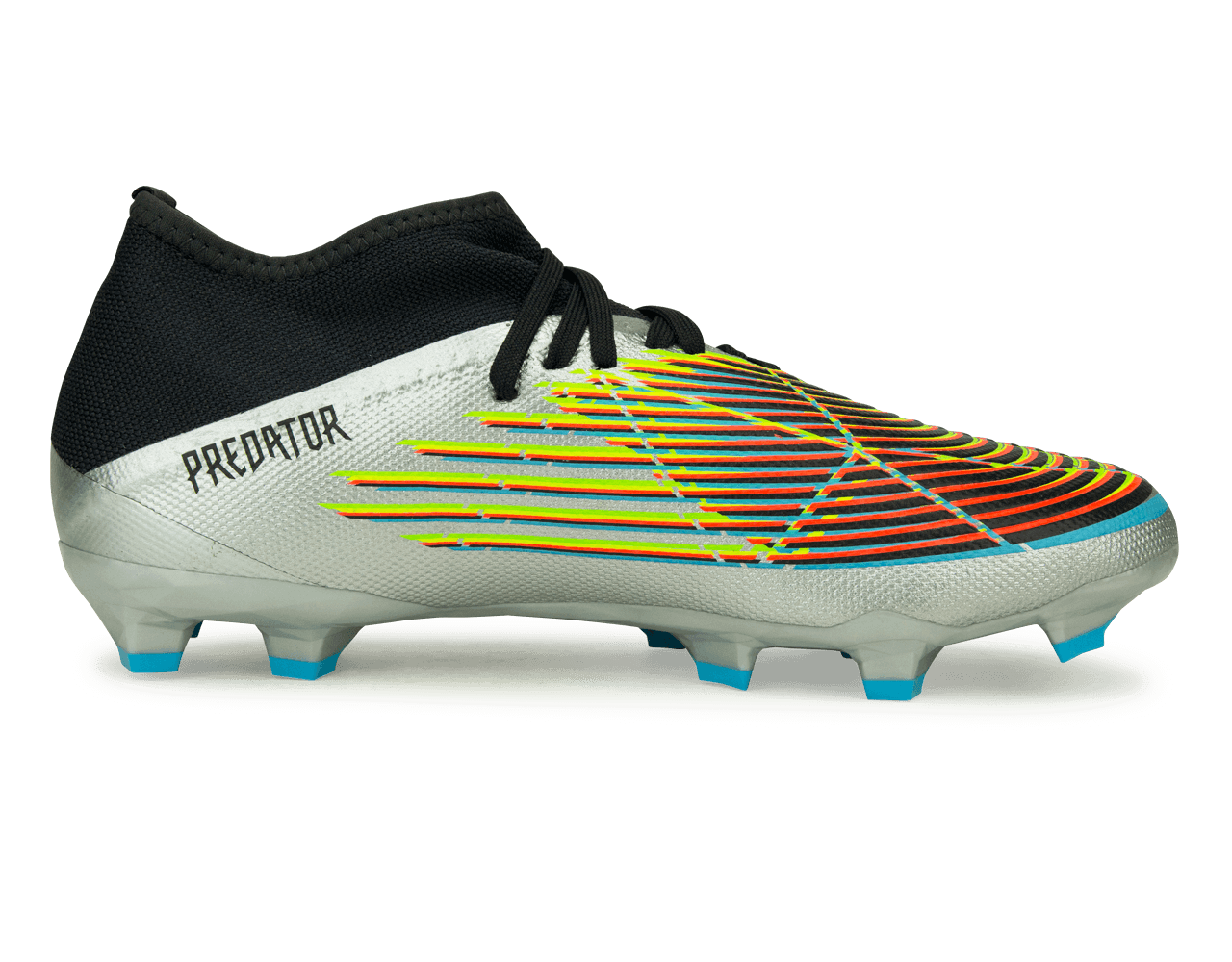 adidas Men's Predator Edge.3 FG Silver Metallic/Solar Green - Image 2