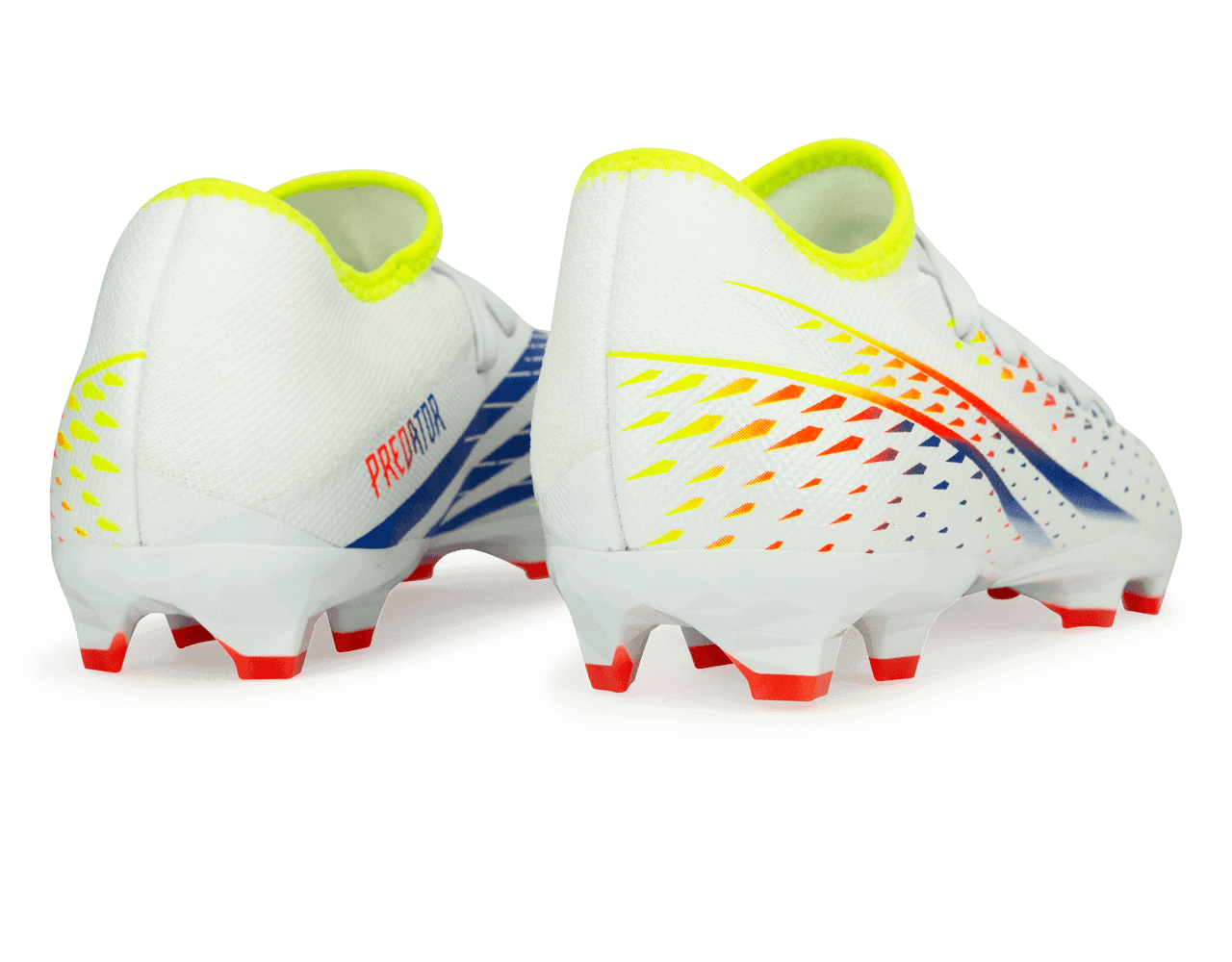 adidas Men's Predator Edge.3 Low FG White/Blue - Image 4
