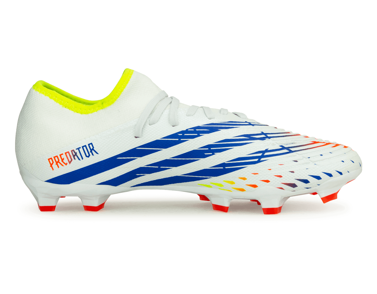 adidas Men's Predator Edge.3 Low FG White/Blue - Image 2