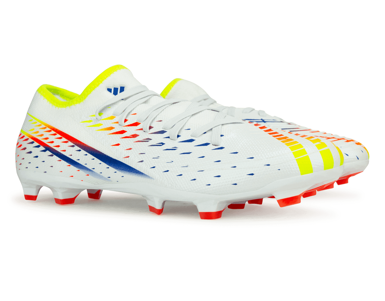 adidas Men's Predator Edge.3 Low FG White/Blue - Image 3
