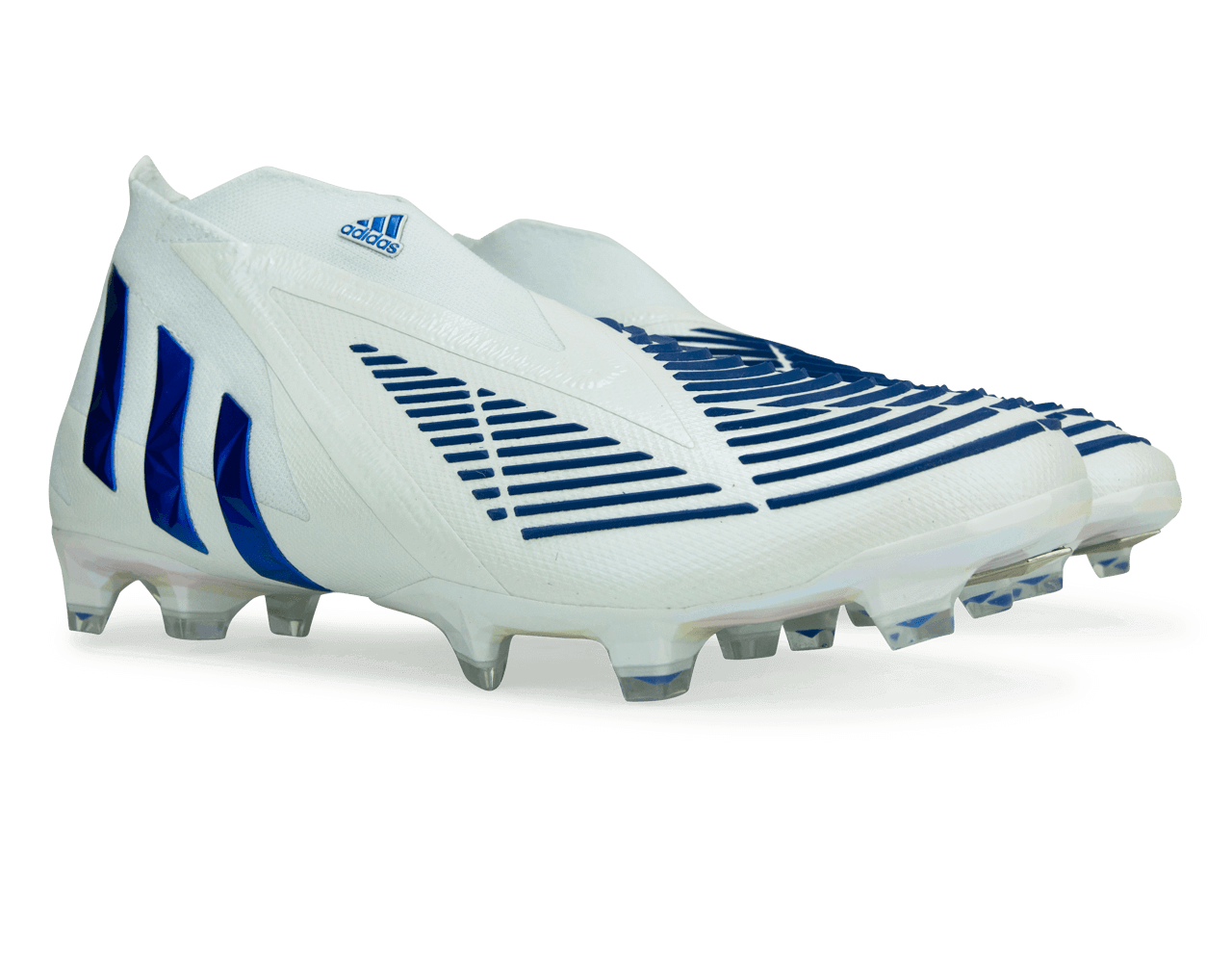 adidas Men's Predator Edge+ FG White/Hi Res Blue - Image 3