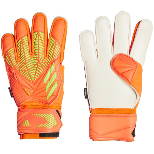 adidas Men's Predator Edge Match Fingersave Goalkeeper Gloves Solar Red/Solar Green